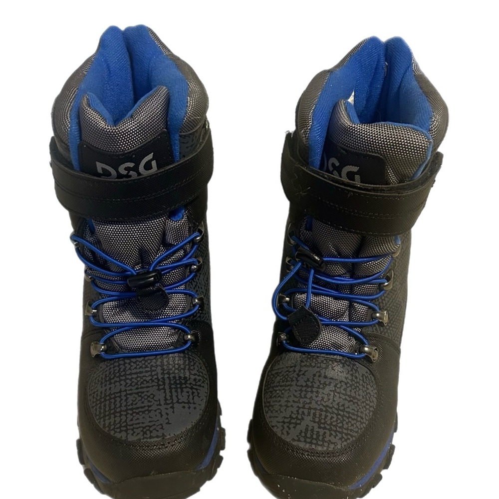 D&G Kids Black and Blue Snow Boots